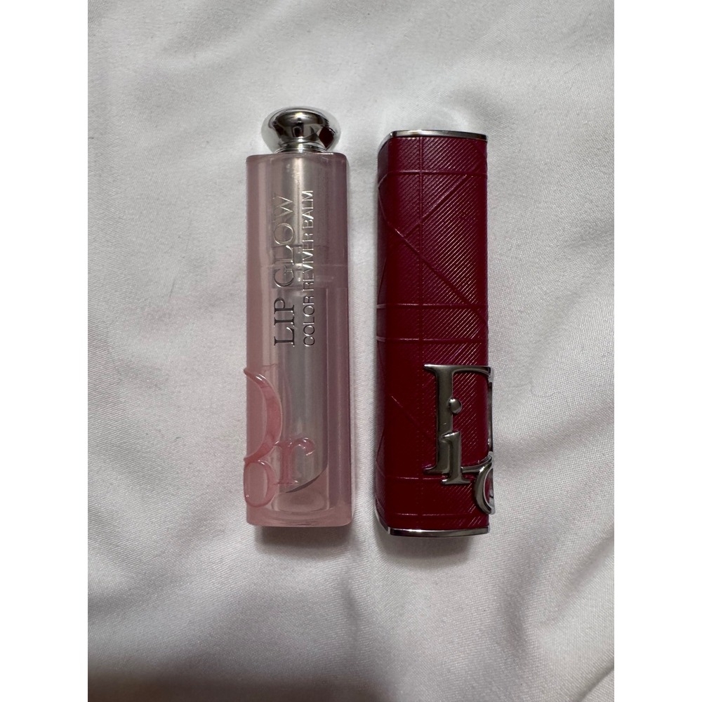Dior Addict Lip Glow 039 Warm Beige Empty Case & Burgundy Logo Case Set - Picture 4 of 6